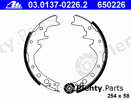  ATE part 03.0137-0226.2 (03013702262) Brake Shoe Set