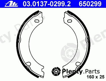  ATE part 03.0137-0299.2 (03013702992) Brake Shoe Set, parking brake