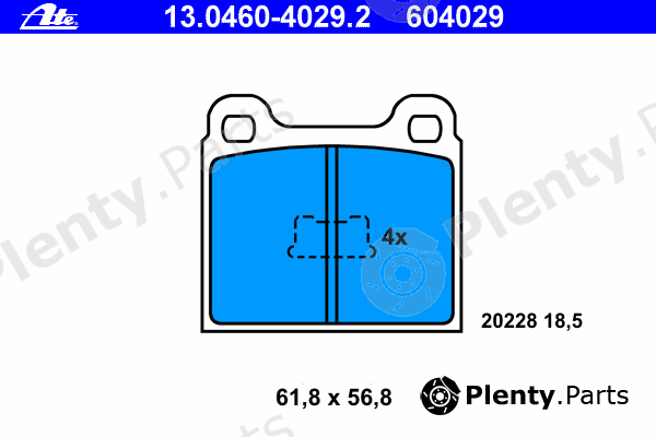  ATE part 13.0460-4029.2 (13046040292) Brake Pad Set, disc brake