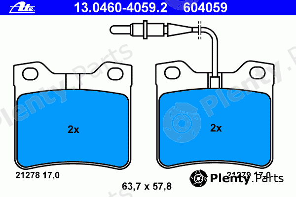  ATE part 13.0460-4059.2 (13046040592) Brake Pad Set, disc brake