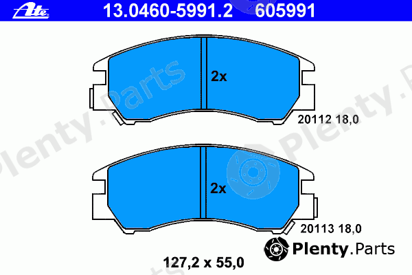  ATE part 13.0460-5991.2 (13046059912) Brake Pad Set, disc brake
