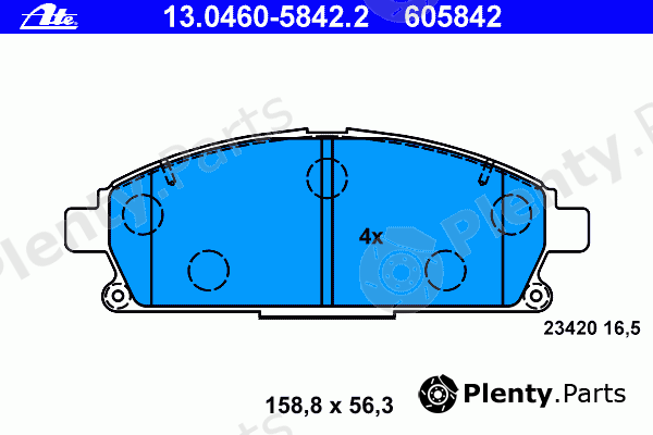  ATE part 13.0460-5842.2 (13046058422) Brake Pad Set, disc brake
