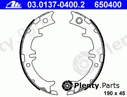  ATE part 03.0137-0400.2 (03013704002) Brake Shoe Set, parking brake