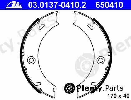  ATE part 03.0137-0410.2 (03013704102) Brake Shoe Set, parking brake