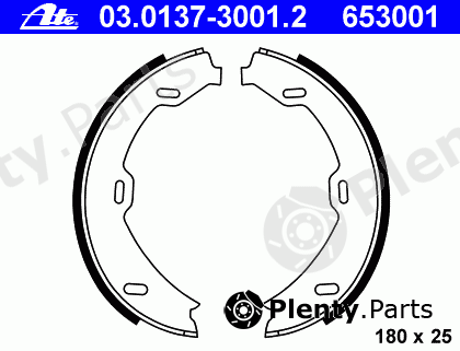  ATE part 03.0137-3001.2 (03013730012) Brake Shoe Set, parking brake