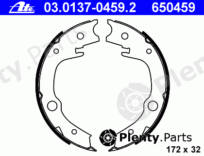  ATE part 03.0137-0459.2 (03013704592) Brake Shoe Set, parking brake