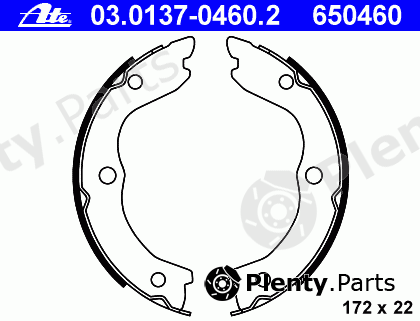  ATE part 03.0137-0460.2 (03013704602) Brake Shoe Set, parking brake