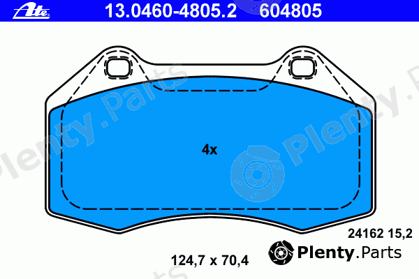  ATE part 13.0460-4805.2 (13046048052) Brake Pad Set, disc brake