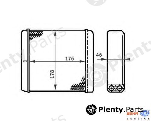  BEHR part 8FH351312-091 (8FH351312091) Heat Exchanger, interior heating