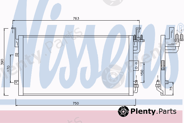  NISSENS part 94824 Condenser, air conditioning