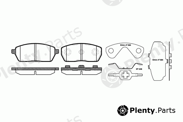  REMSA part 0593.00 (059300) Brake Pad Set, disc brake