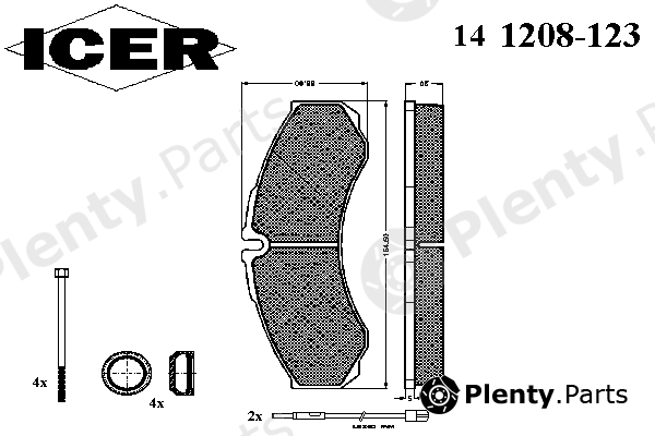  ICER part 141208-123 (141208123) Brake Pad Set, disc brake