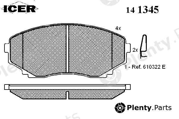  ICER part 141345 Brake Pad Set, disc brake