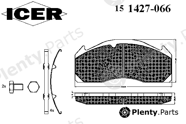  ICER part 151427-066 (151427066) Brake Pad Set, disc brake
