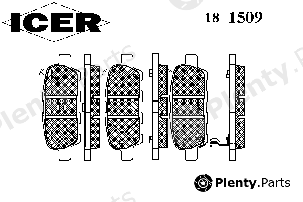  ICER part 181509 Brake Pad Set, disc brake