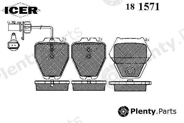  ICER part 181571 Brake Pad Set, disc brake