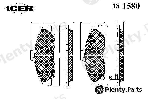  ICER part 181580 Brake Pad Set, disc brake