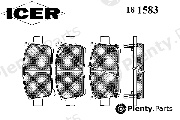  ICER part 181583 Brake Pad Set, disc brake