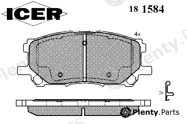  ICER part 181584 Brake Pad Set, disc brake