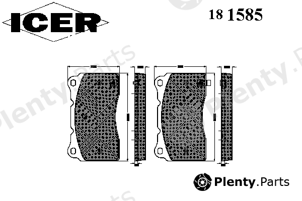 ICER part 181585 Brake Pad Set, disc brake