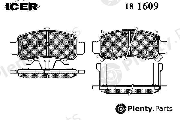  ICER part 181609 Brake Pad Set, disc brake