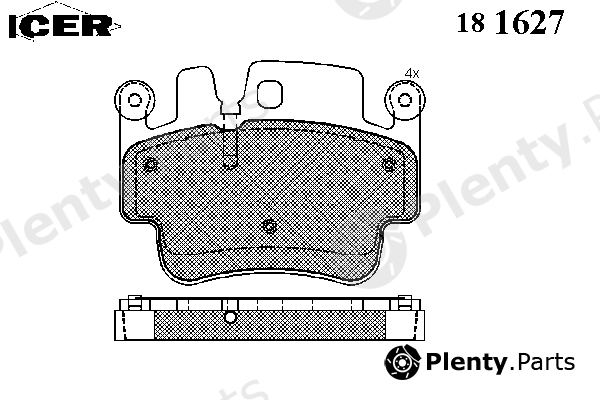  ICER part 181627 Brake Pad Set, disc brake