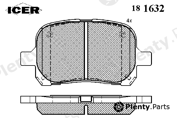  ICER part 181632 Brake Pad Set, disc brake