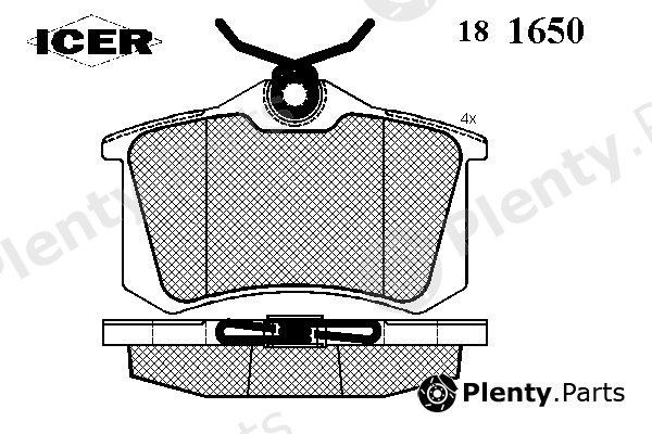  ICER part 181650 Brake Pad Set, disc brake