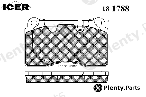  ICER part 181788 Brake Pad Set, disc brake