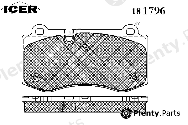  ICER part 181796 Brake Pad Set, disc brake