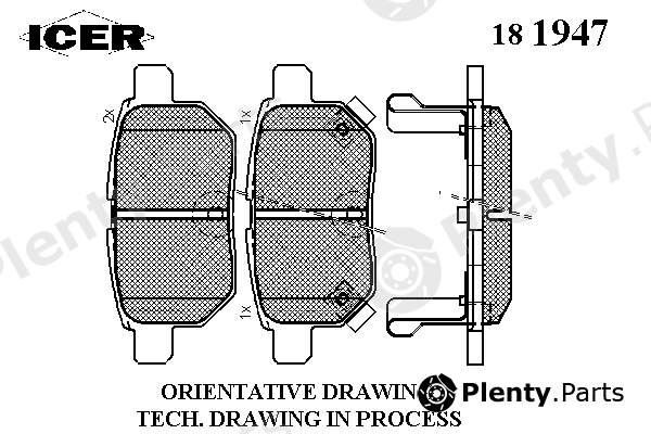  ICER part 181947 Brake Pad Set, disc brake