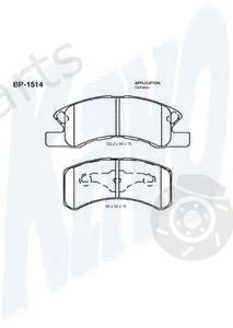  KAVO PARTS part BP-1514 (BP1514) Brake Pad Set, disc brake