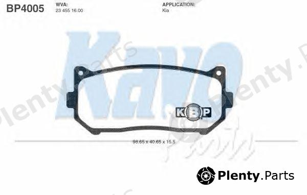  KAVO PARTS part BP-4005 (BP4005) Brake Pad Set, disc brake