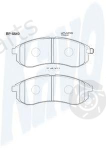  KAVO PARTS part BP-5540 (BP5540) Brake Pad Set, disc brake