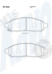  KAVO PARTS part BP-6594 (BP6594) Brake Pad Set, disc brake