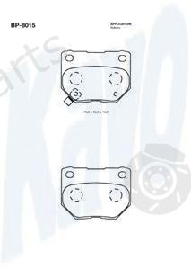  KAVO PARTS part BP-8015 (BP8015) Brake Pad Set, disc brake