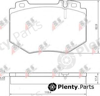  A.B.S. part 37480 Brake Pad Set, disc brake