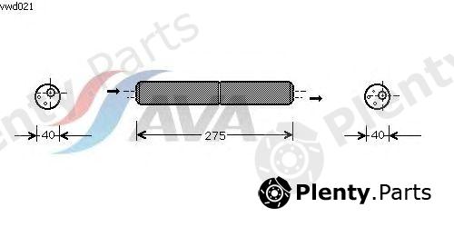  AVA QUALITY COOLING part VWD021 Dryer, air conditioning