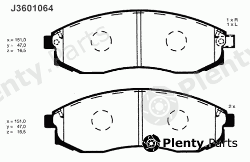  NIPPARTS part J3601064 Brake Pad Set, disc brake