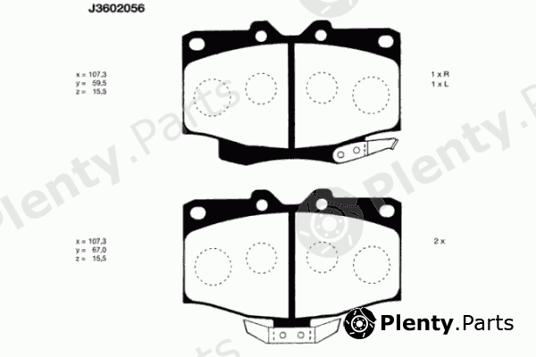  NIPPARTS part J3602056 Brake Pad Set, disc brake