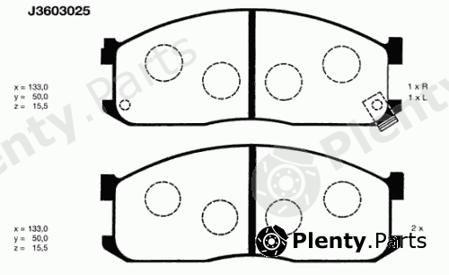 NIPPARTS part J3603025 Brake Pad Set, disc brake
