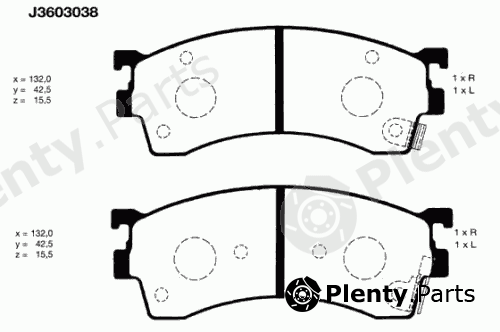  NIPPARTS part J3603038 Brake Pad Set, disc brake
