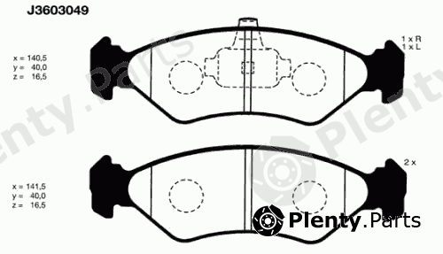  NIPPARTS part J3603049 Brake Pad Set, disc brake