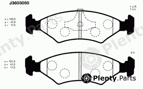  NIPPARTS part J3603050 Brake Pad Set, disc brake