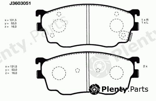  NIPPARTS part J3603051 Brake Pad Set, disc brake