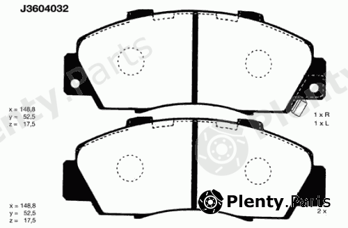  NIPPARTS part J3604032 Brake Pad Set, disc brake
