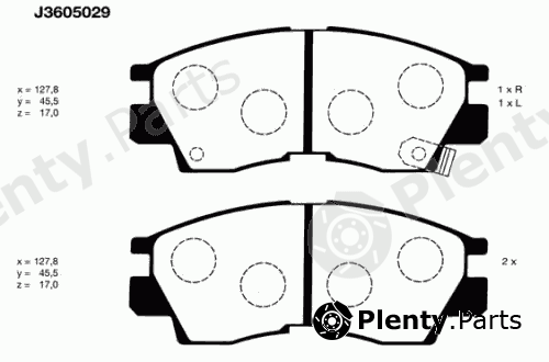  NIPPARTS part J3605029 Brake Pad Set, disc brake