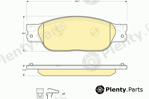  GIRLING part 6115109 Brake Pad Set, disc brake