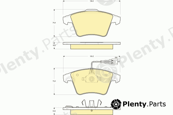  GIRLING part 6115552 Brake Pad Set, disc brake