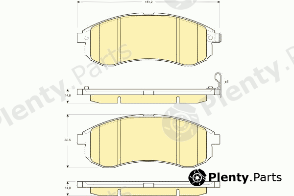  GIRLING part 6133809 Brake Pad Set, disc brake